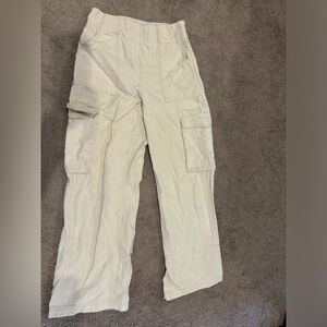 H&M high waisted cargo straight leg pants